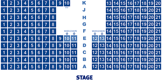 The Lamproom Theatre Seating Plan