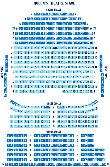 Queens Theatre Seating Plan