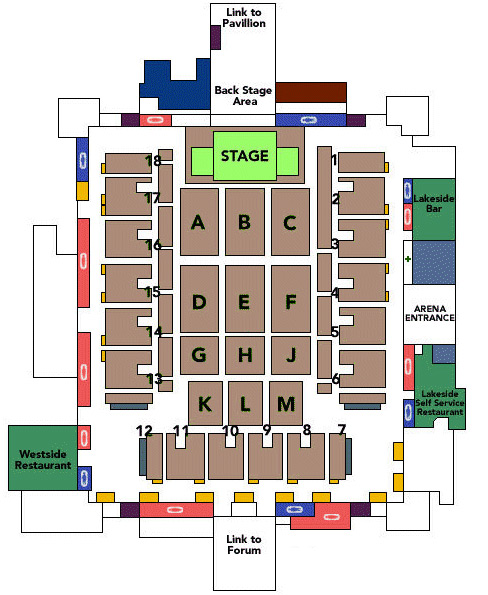 The National Exhibition Centre Seating Plan