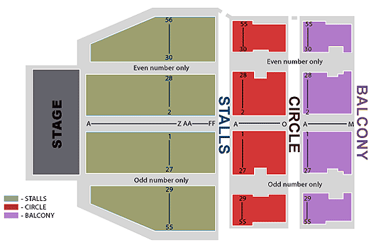 The Opera House Seating Plan