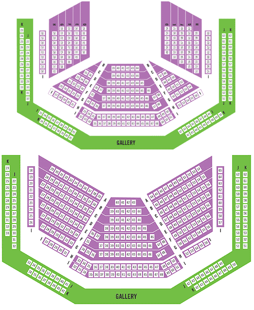 Octagon Theatre, Bolton Seating Plan