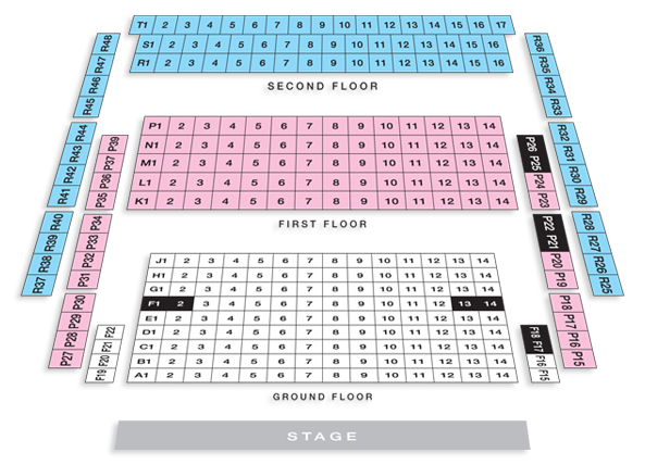 Artrix Theatre Seating Plan