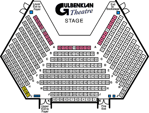 The Gulbenkian Theatre Seating Plan