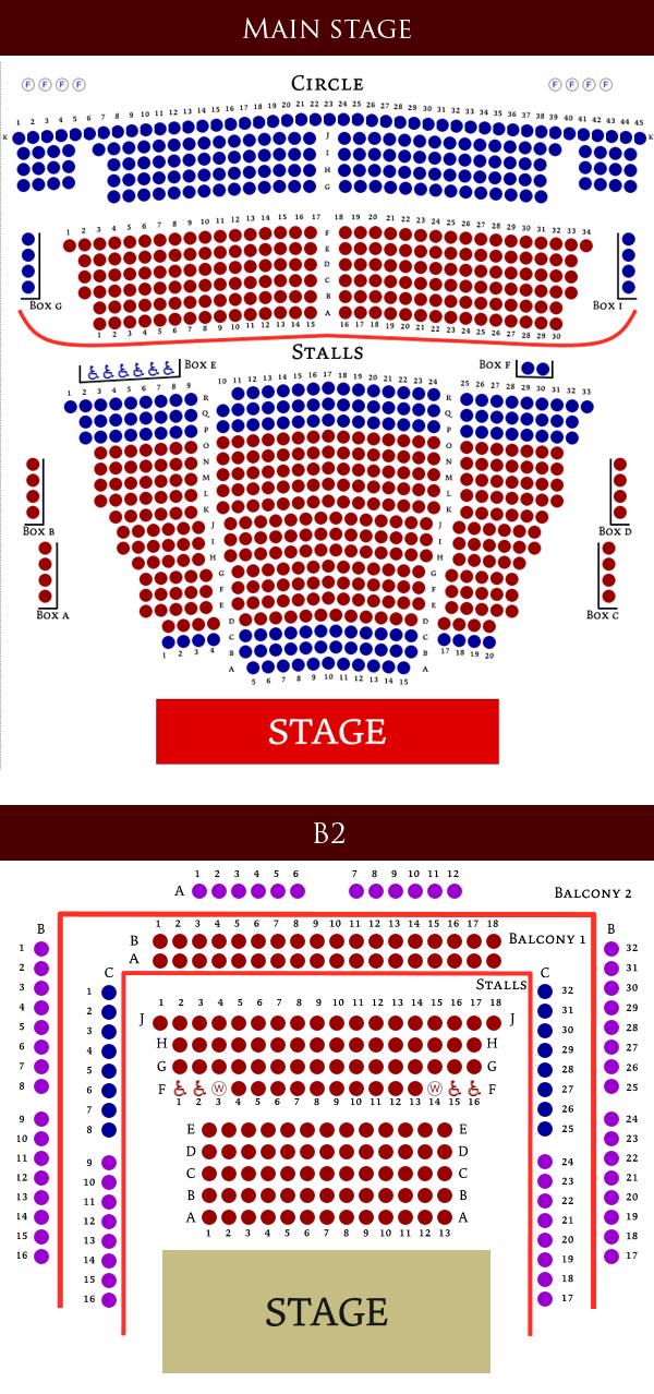 Belgrade Theatre Seating Plan