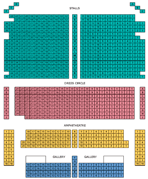 Gaiety Theatre Seating Plan