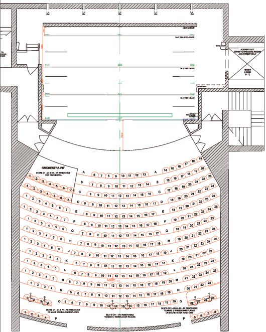 Thameside Theatre Seating Plan