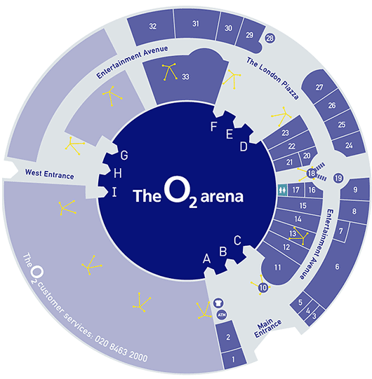 The o2 Seating Plan