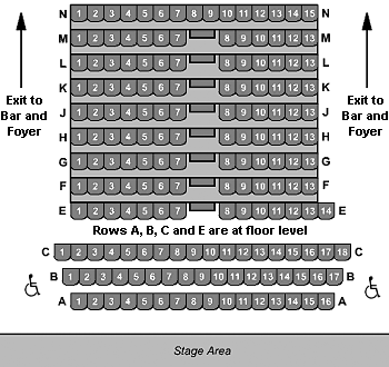 The Queen Mother Theatre Seating Plan