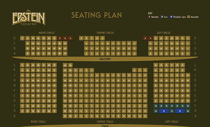 Epstein Theatre Theatre Seating Plan