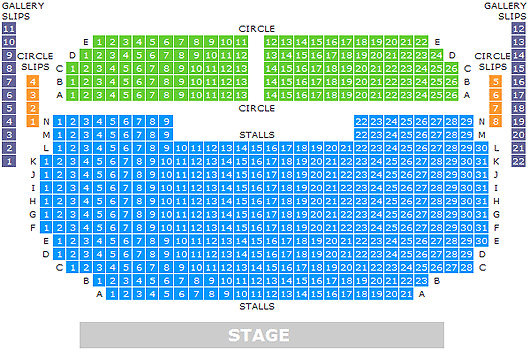 Bloomsbury Theatre Seating Plan