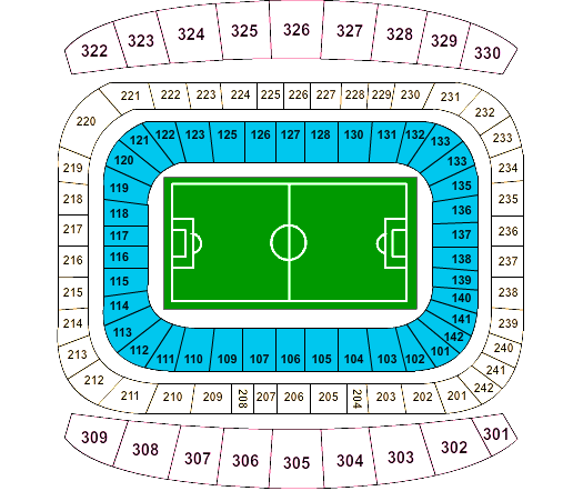 City of Manchester Stadium  Seating Plan