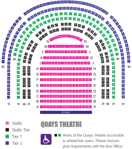 Lowry Theatre Seating Plan