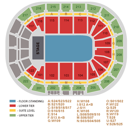 M.E.N Arena Seating Plan