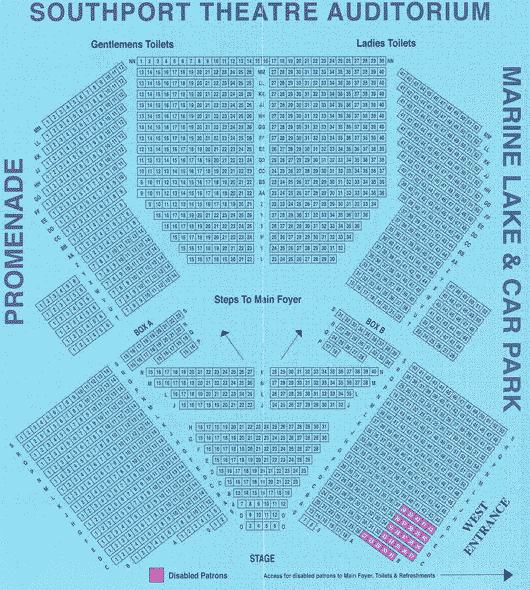 Southport Theatre and Convention Centre Seating Plan