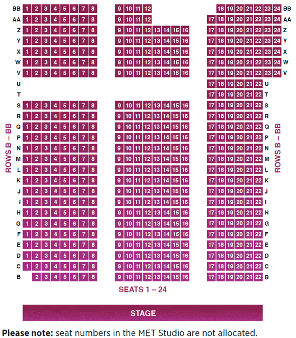 Stafford Gatehouse Theatre Seating Plan