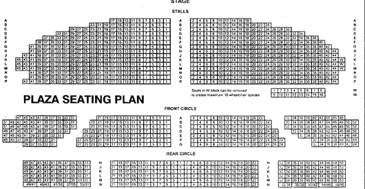 The Plaza Seating Plan