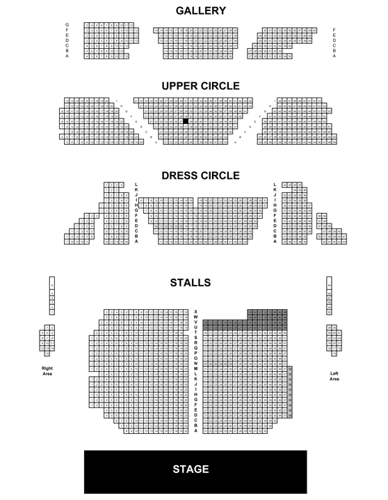 Sunderland Empire Theatre Seating Plan