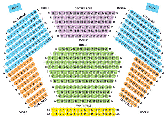 Wyvern Theatre Seating Plan