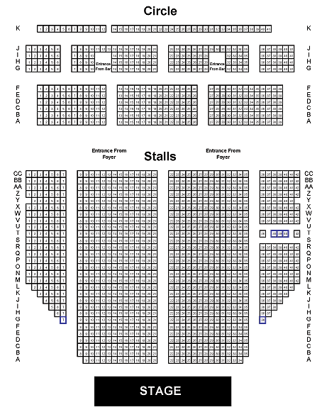 Princess Theatre Seating Plan