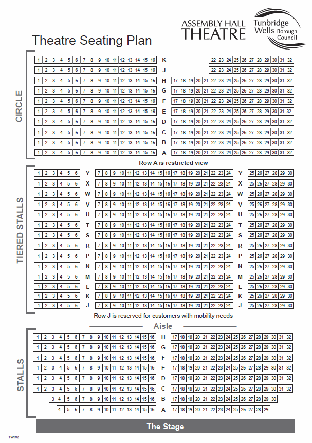 Assembly Hall Seating Chart Rows