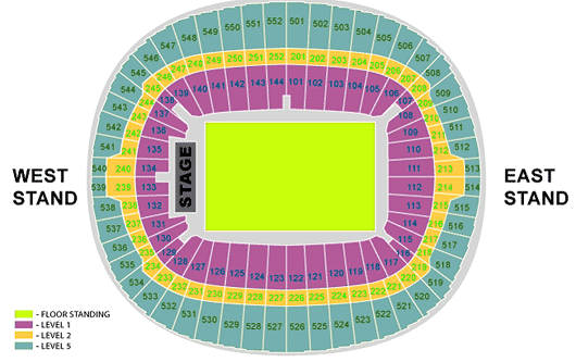 Wembley Stadium Seating Plan View The Seating Chart For The Wembley Stadium