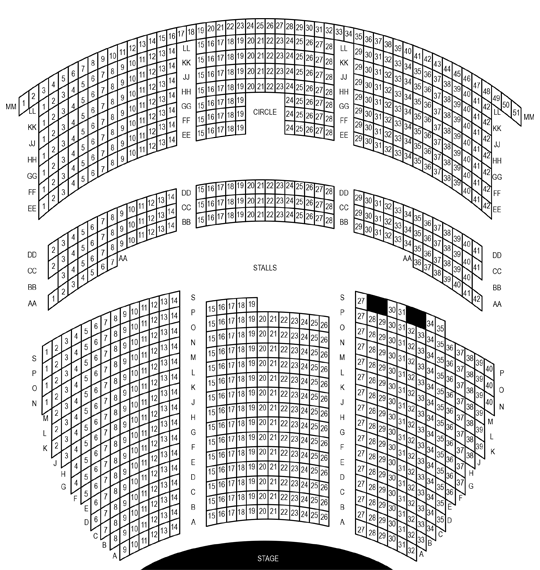 Pavilion Theatre Seating Plan