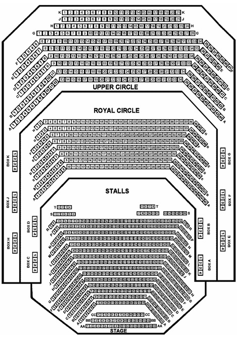 Royal Theatre Victoria Seating Chart